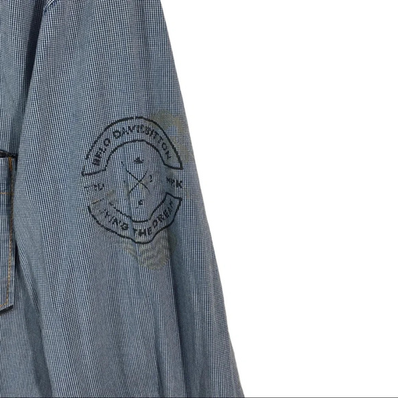 BF310 Mens Buffalo David Bitton Stretch Button Down Shirt L - Picture 5 of 7